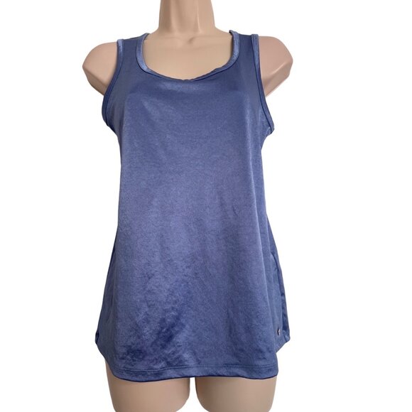 DKNY Shimmer Blue Tank Size XS  Polyester Stretch NWT - Picture 12 of 12